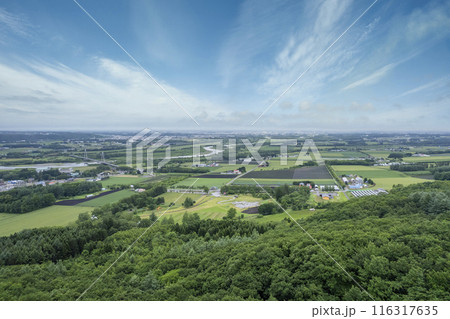 北海道 十勝が丘展望台（空撮） 116317635