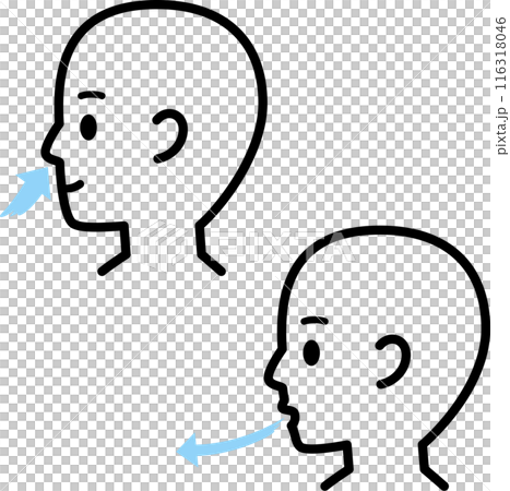 一個人透過鼻子呼吸空氣並透過嘴巴呼氣的插圖 一個人透過鼻子呼吸空氣並透過嘴巴呼氣的插圖 116318046