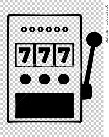 Simple slot machine illustration material 116318210