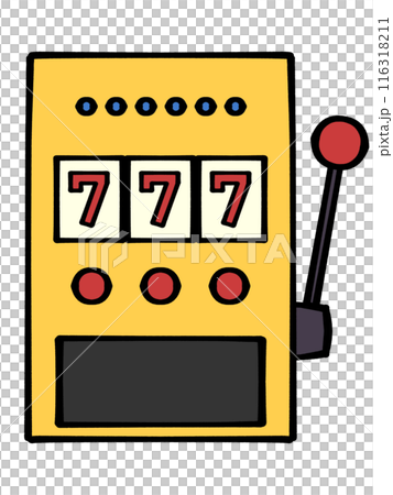 Simple slot machine illustration material 116318211