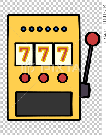 Simple slot machine illustration material 116318214