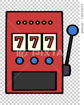 Simple slot machine illustration material 116318215