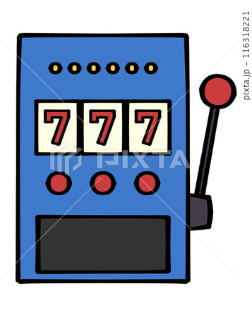 シンプルなスロットマシーンのイラスト素材のイラスト素材 [116318221