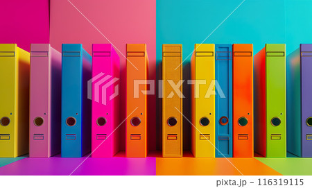 Colorful Office Binders 116319115