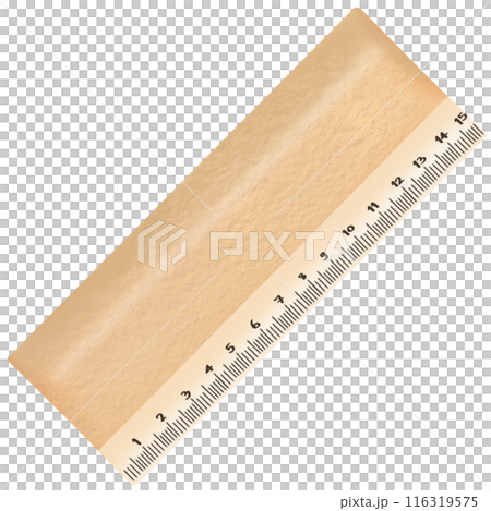 Brown measuring ruler,Cartoon Wood style hand...のイラスト素材 [116319575] - PIXTA