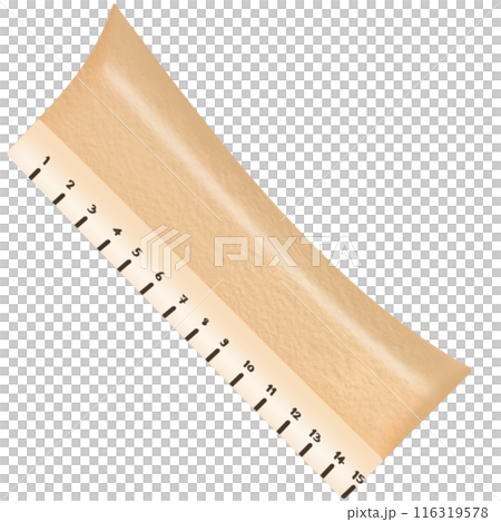 Brown measuring ruler,Cartoon Wood style hand...のイラスト素材 [116319578] - PIXTA