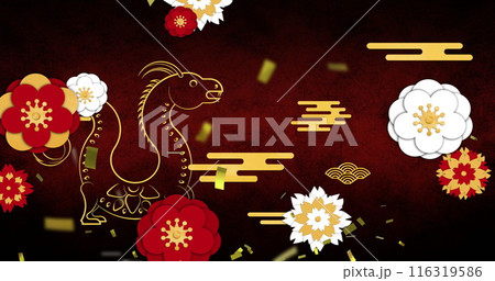 Image of dragon and chinese pattern Image of dragon and chinese pattern 116319586