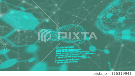 Image of human brains and scientific data processing 116319941