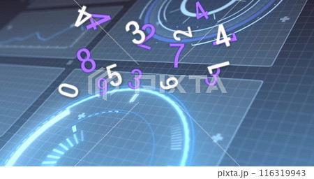 Image of scope scanning and data processing over screens 116319943