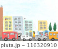 ミャンマーの通りの水彩イラスト 116320910