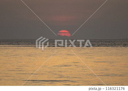 海に沈む夕日 116321176
