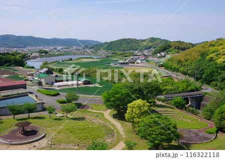 兵庫県淡路島 大日ダムから阿万・賀集方面を望む 兵庫県淡路島 大日ダムから阿万・賀集方面を望む 116322118