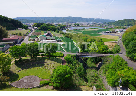 兵庫県淡路島 大日ダムから阿万・賀集方面を望む 兵庫県淡路島 大日ダムから阿万・賀集方面を望む 116322142