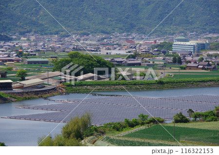 兵庫県淡路島 大日ダムから正木池周辺を望む 兵庫県淡路島 大日ダムから正木池周辺を望む 116322153