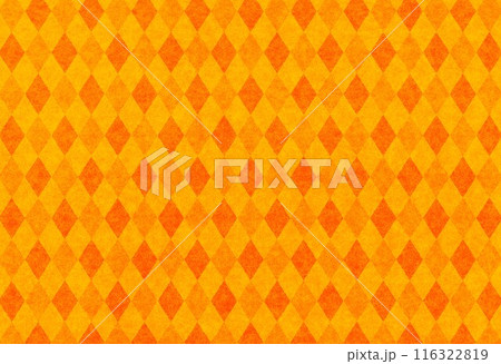 フェルト素材オレンジ格子柄 116322819