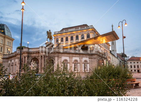Vienna, Austria, August 18, 2022. Evening shot of the Alberina Museum 116324228