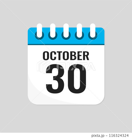 Icon page calendar day - 30 October Icon page calendar day - 30 October 116324324
