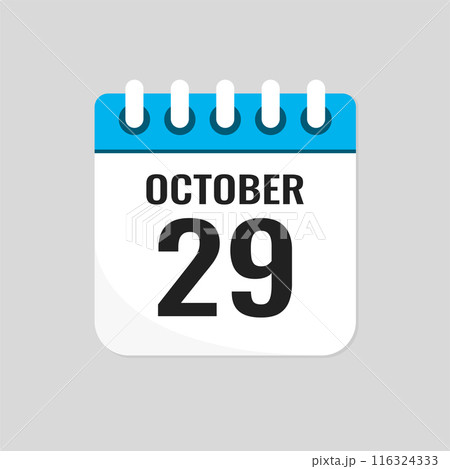 Icon page calendar day - 29 October 116324333