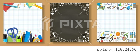 Abstract creative social network school vector template 116324356