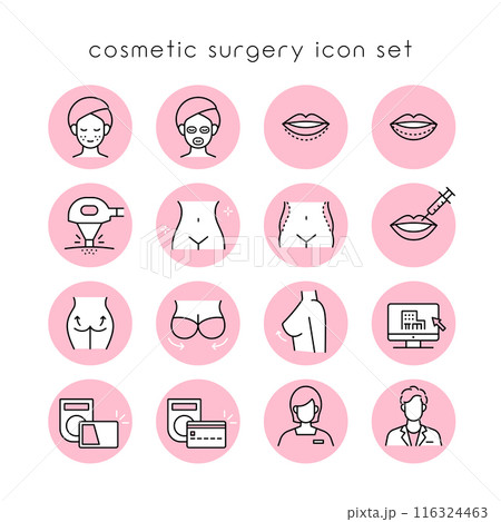 美容整形アイコンセット 116324463
