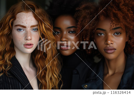 Portraits of individuals with unique features. Be different, be unique. 116326414