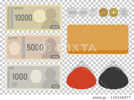 錢和錢包插畫集_24新鈔版 116326877