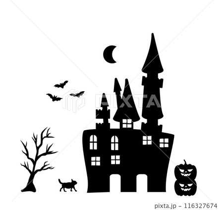 ハロウィンのシルエット素材 116327674