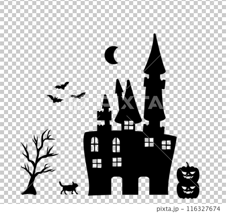 ハロウィンのシルエット素材 116327674