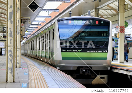 桜木町駅に停車中のE233系横浜線電車 桜木町駅に停車中のE233系横浜線電車 116327743