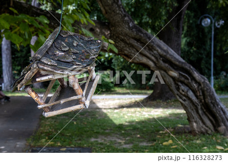 Empty birdhouse in the summer, Piestany, Slovakia 116328273