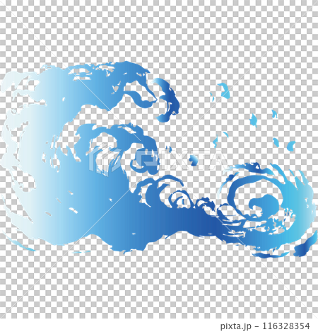 勢いのある海・波しぶきのイラスト素材　ベクター 116328354