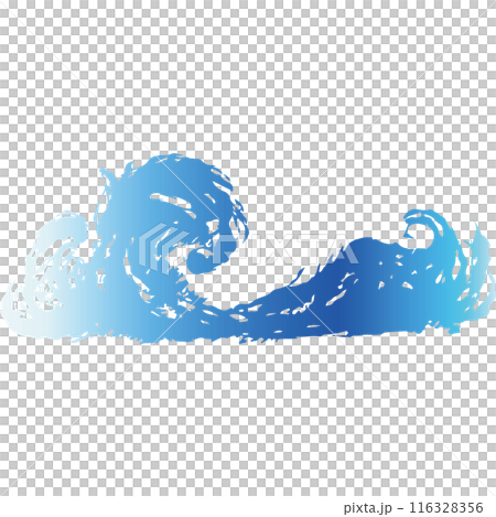 勢いのある海・波しぶきのイラスト素材　ベクター 116328356