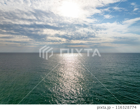 Amazing seascape view seashore and waves crashing on rocks,Aerial view beautiful sea in Phuket island Thailand 116328774