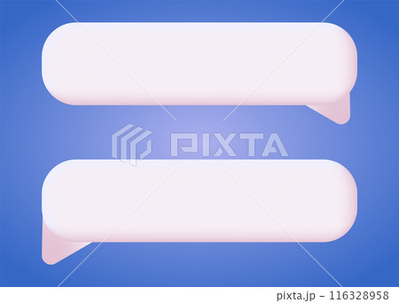 3d white speech bubble, social media chat message icon. Empty text bubble, comment, dialogue balloon vector 116328958