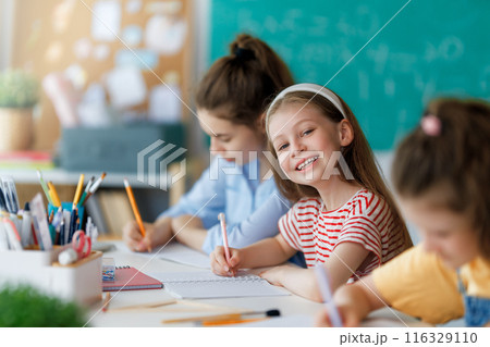 Children are learning in the class Children are learning in the class 116329110