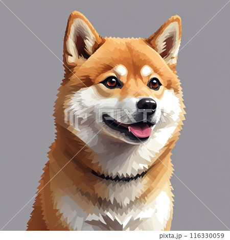 柴犬のピクセルアート 柴犬のピクセルアート 116330059