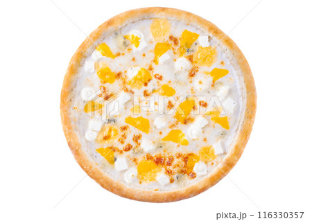 Appetizing Pepperoni Pizza, on a white background, isolate, for a food delivery site, Appetizing Pepperoni Pizza, on a white background, isolate, for a food delivery site, 116330357