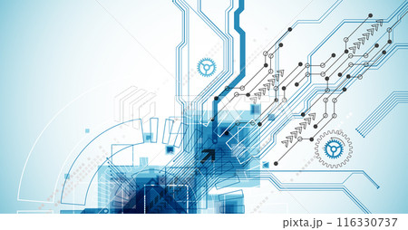 CPU concept. Circuit board. Technology background. Hand drawn vector. CPU concept. Circuit board. Technology background. Hand drawn vector. 116330737
