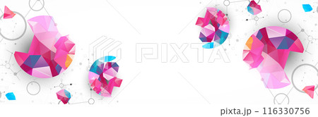Geometric abstract background with connected line and dots. Futuristic digital background for science and technology. Hand drawn. Geometric abstract background with connected line and dots. Futuristic digital background for science and technology. Hand drawn. 116330756