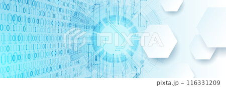 Scientific and technological concept with the use of technical elements formed in the shape of a circle. 116331209