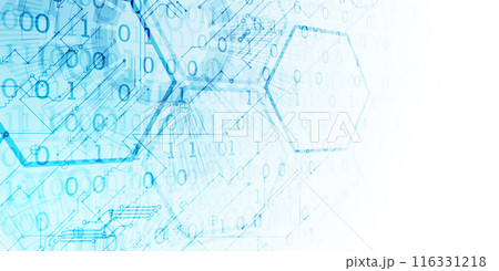 Scientific and technological concept with the use of technical elements formed in the shape of a circle. Scientific and technological concept with the use of technical elements formed in the shape of a circle. 116331218