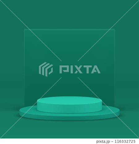 Trendy 3d podium pedestal geometric stand for product show realistic vector illustration Trendy 3d podium pedestal geometric stand for product show realistic vector illustration 116332725