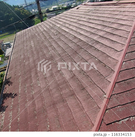 スレート屋根　経年劣化 116334153