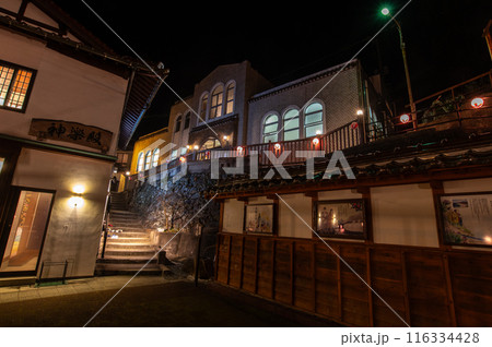 夜の温泉街　有福温泉 116334428