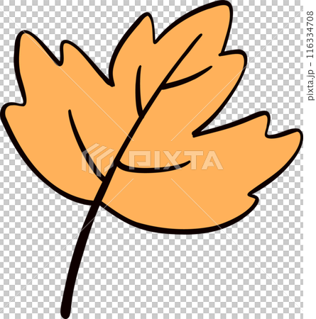 Groovy retro autumn leaf hippie cartoon doodle playful and vibrant fall season illustration. Groovy retro autumn leaf hippie cartoon doodle playful and vibrant fall season illustration. 116334708