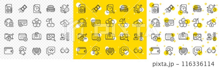 Outline Fast payment, Video conference and Calendar line icons pack for web with Hand baggage, Opinion, Natural linen line icon. Rotation gesture, Sports stadium, Search photo pictogram icon. Vector Outline Fast payment, Video conference and Calendar line icons pack for web with Hand baggage, Opinion, Natural linen line icon. Rotation gesture, Sports stadium, Search photo pictogram icon. Vector 116336114