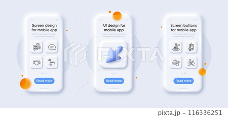 Cursor, Grow plant and Leadership line icons pack. 3d phone mockups with cursor. Glass smartphone screen. Inspect, Fake news, Handshake web icon. Customer satisfaction, Chat pictogram. Vector Cursor, Grow plant and Leadership line icons pack. 3d phone mockups with cursor. Glass smartphone screen. Inspect, Fake news, Handshake web icon. Customer satisfaction, Chat pictogram. Vector 116336251