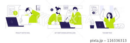 Taxes deadline abstract concept vector illustrations. Taxes deadline abstract concept vector illustrations. 116336313