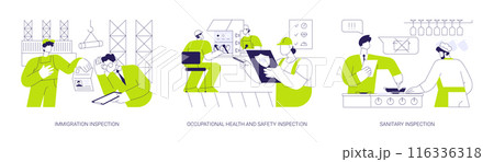 State inspections abstract concept vector illustrations. 116336318