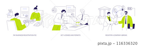 Business documents abstract concept vector illustrations. 116336320